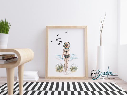 Printed Poster - Summer time by FeSendra