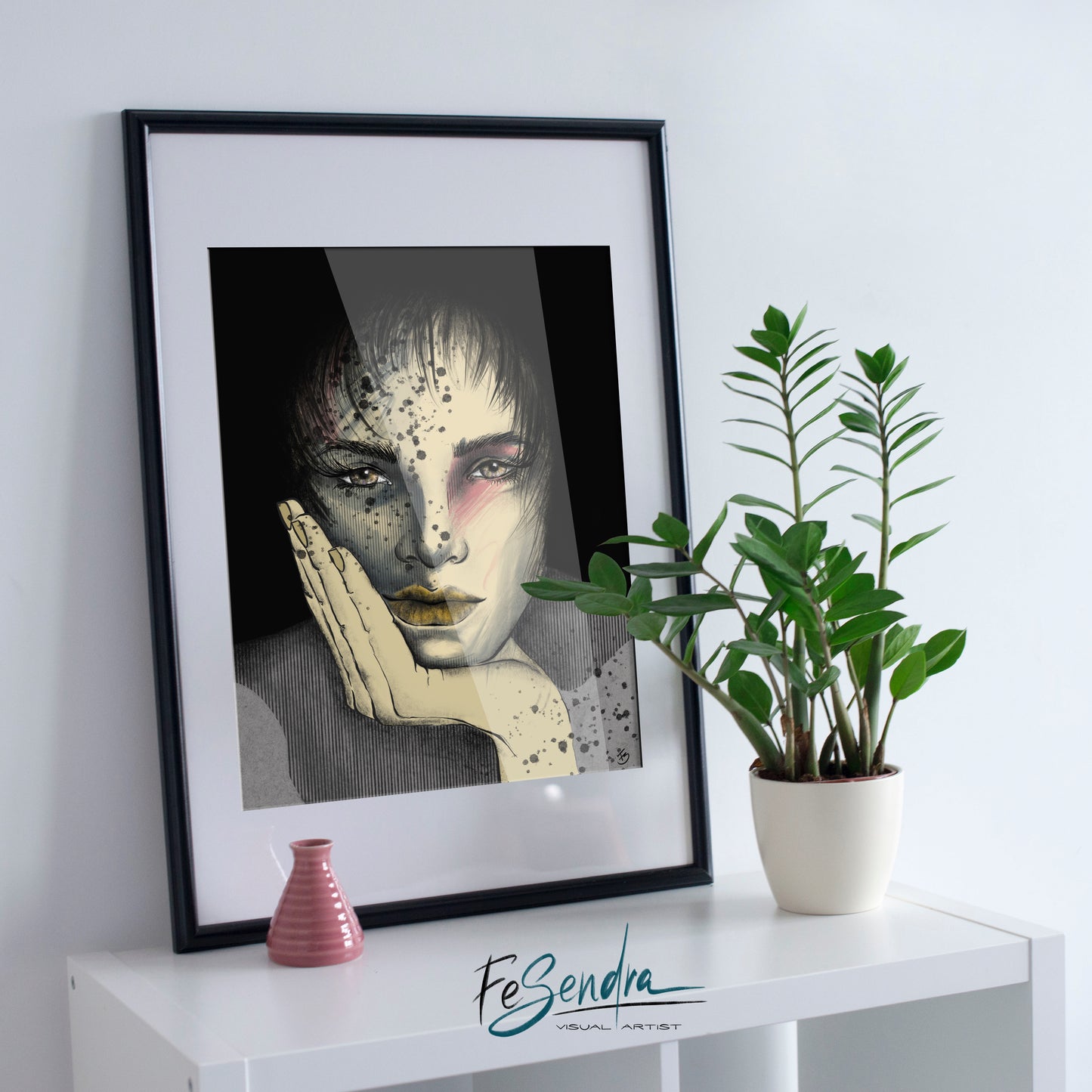 Printed Poster - Woman Portrait by FeSendra