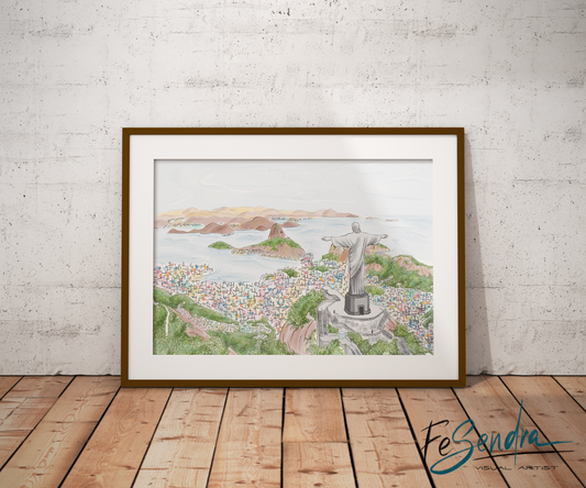 Printed Poster - Rio de Janeiro - "Corcovado"