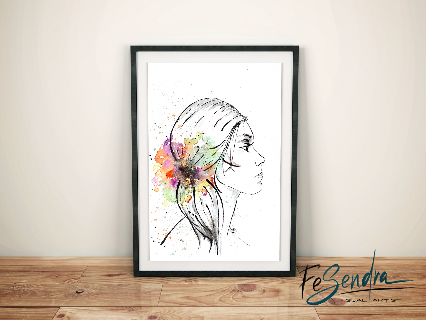 Printed Poster - Woman Portrait by FeSendra