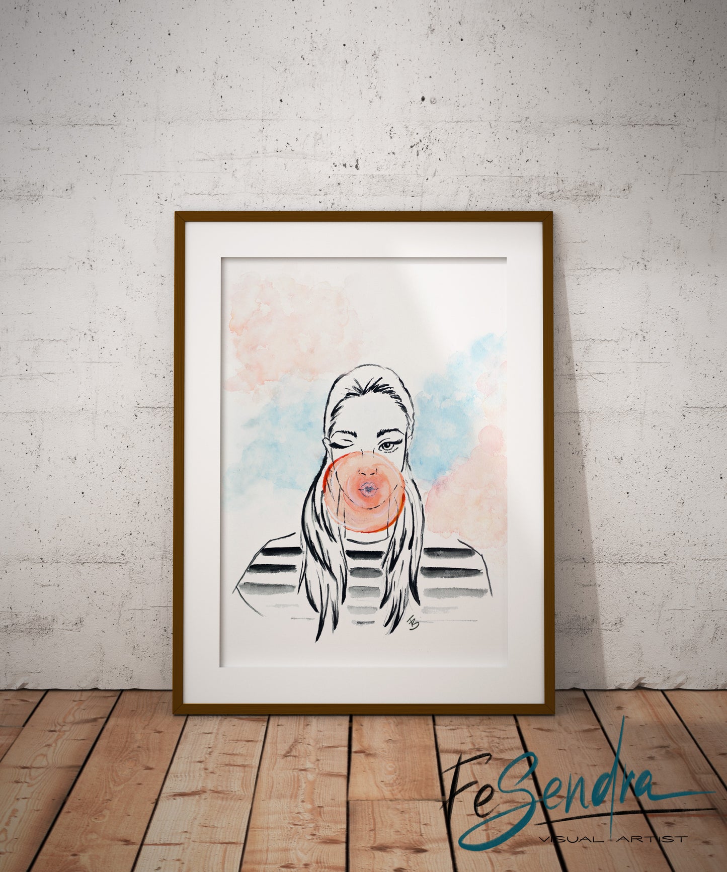 Printed Poster - Funny girl by FeSendra