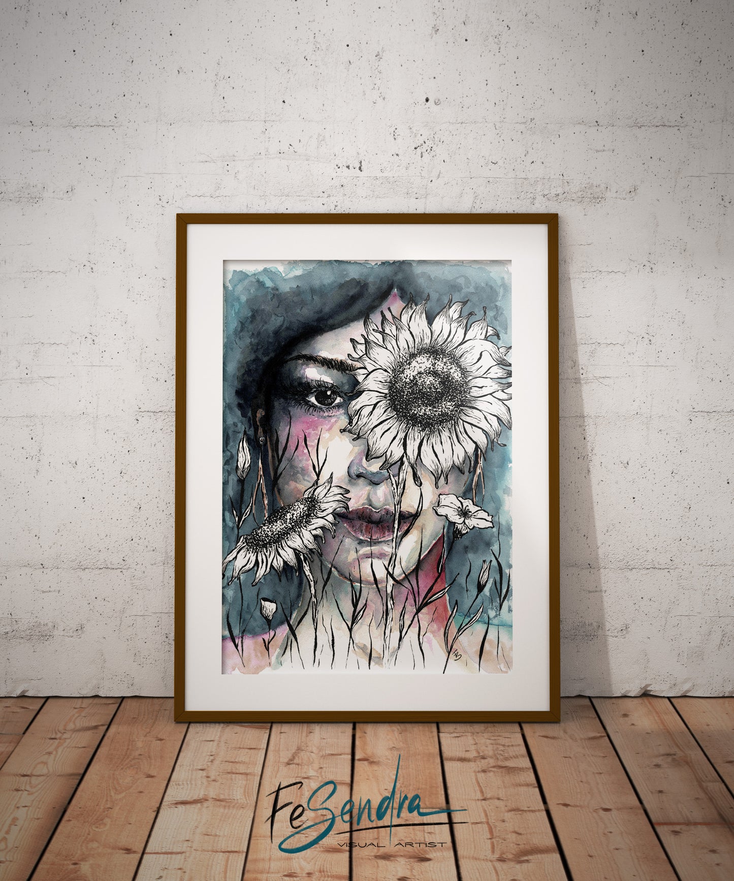 Printed Poster - Woman Portrait by FeSendra