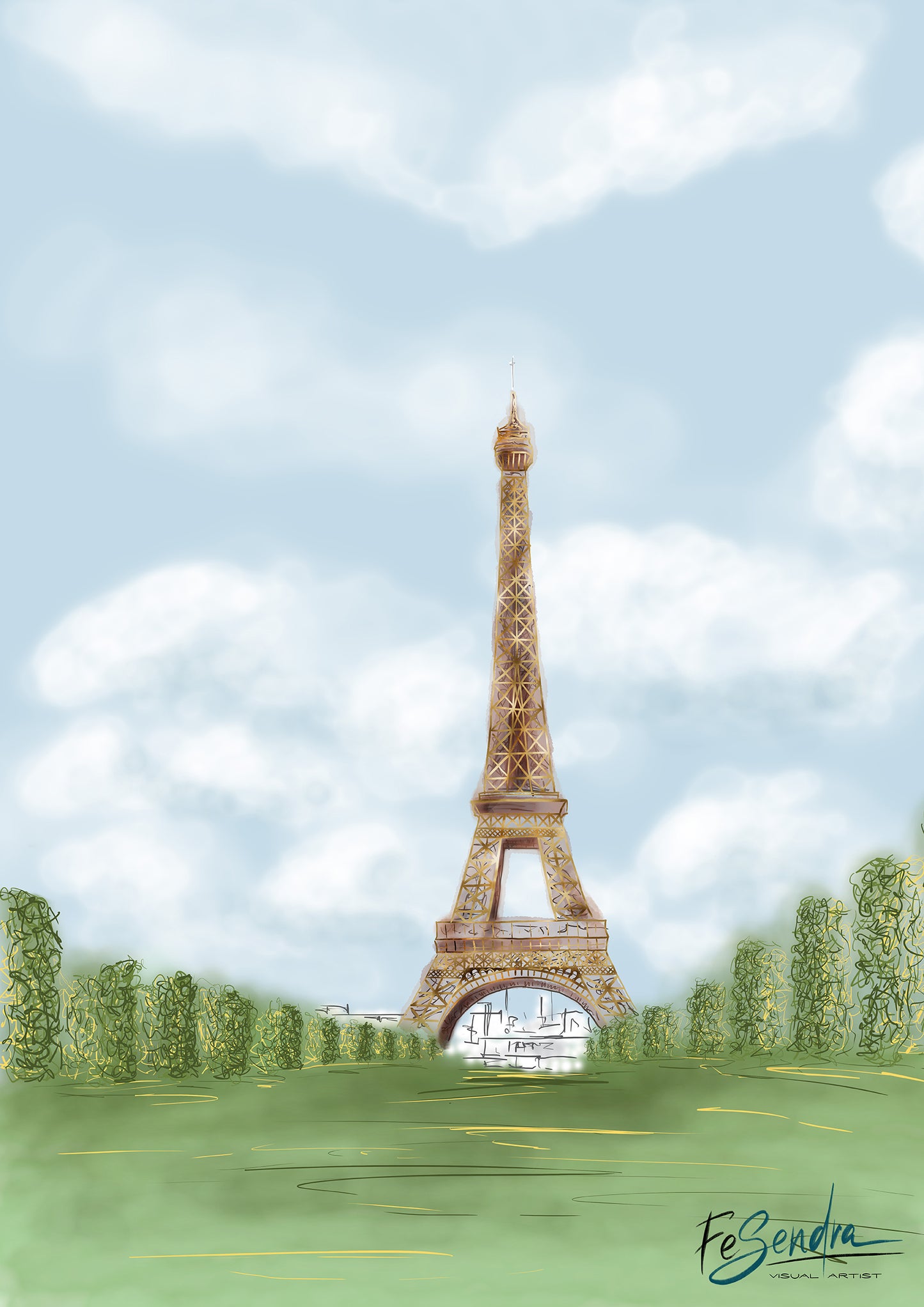 Printed Poster - La tour Eiffel