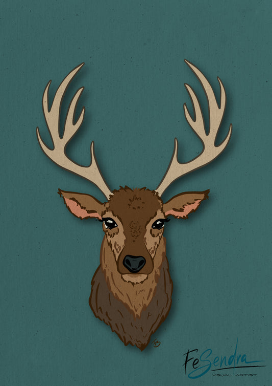 Printed Poster  | Reindeer by FeSendra