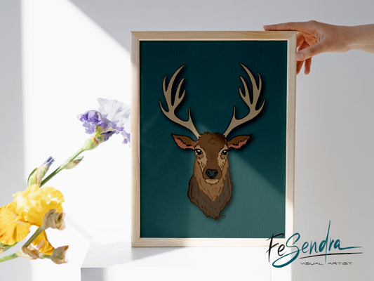 Printed Poster  | Reindeer by FeSendra